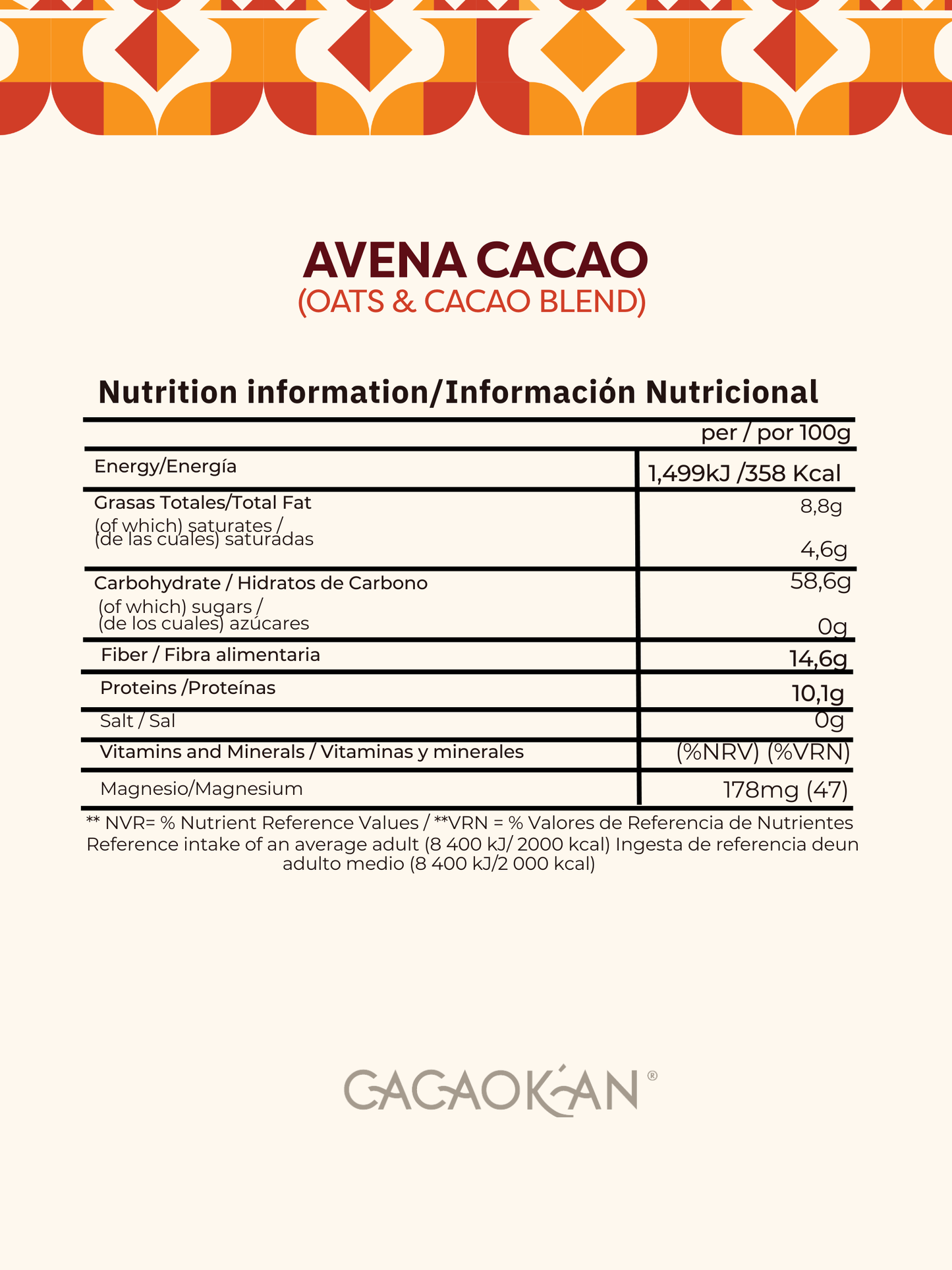 OATMEAL WITH CACAO AND CINNAMON
