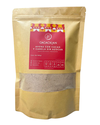 AVENA CON CACAO Y CANELA