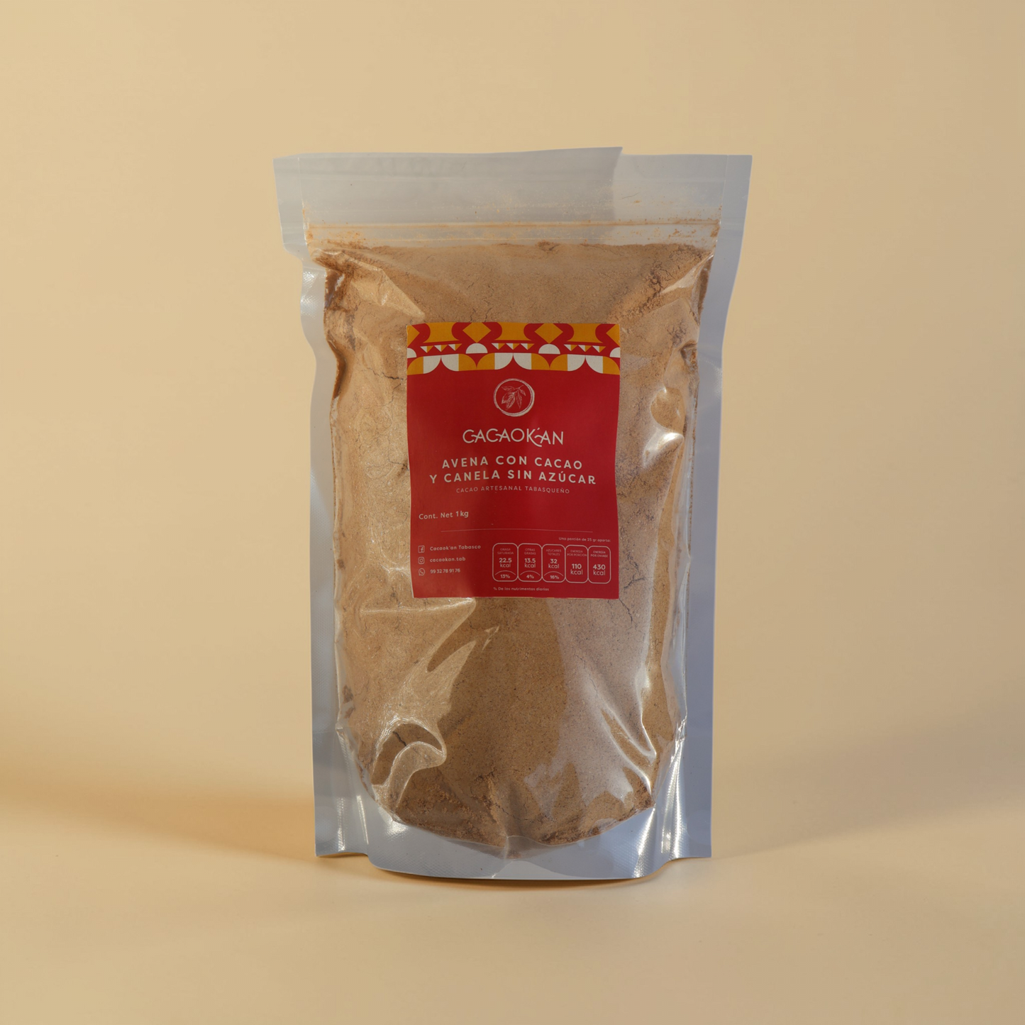 AVENA CON CACAO Y CANELA
